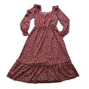 ANNA KASI California Red Floral Dress size M